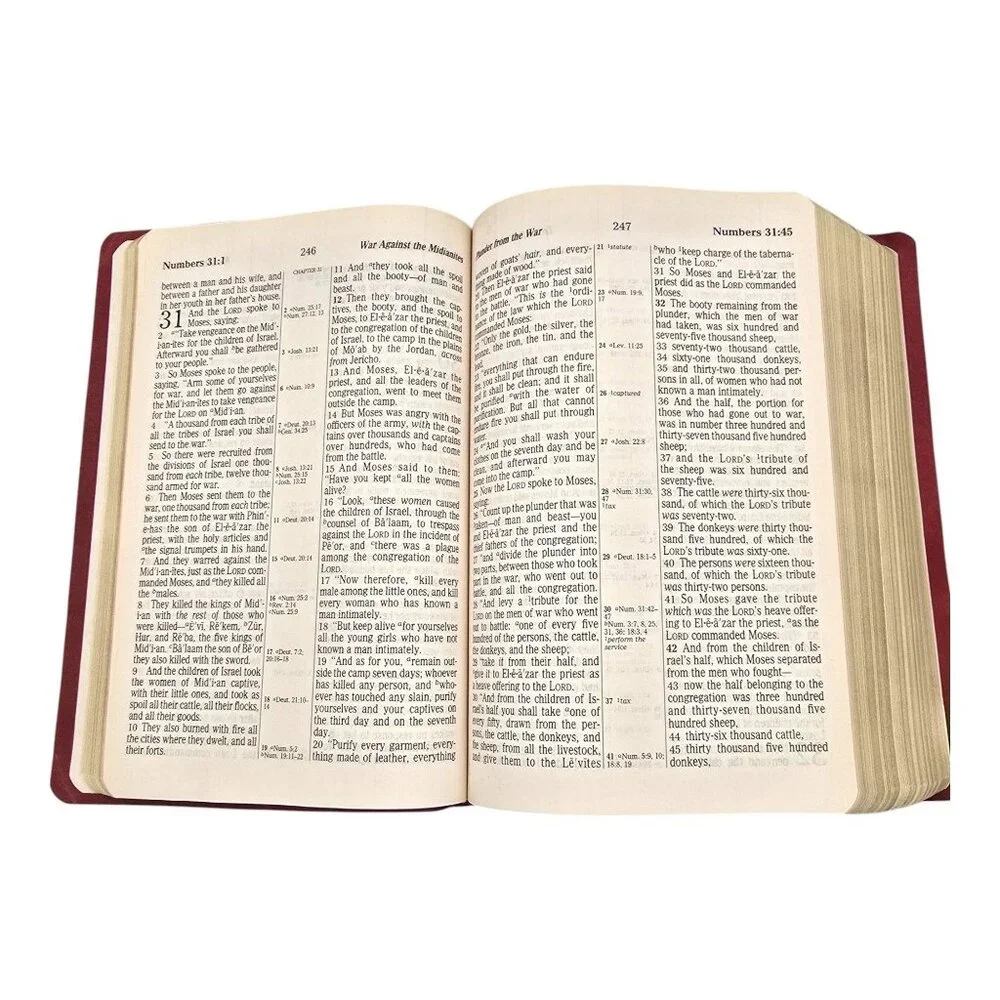 Holy Bible NKJV Giant Print Center-Column Reference Bible Red Faux Leather 1982 - Picture 10 of 16